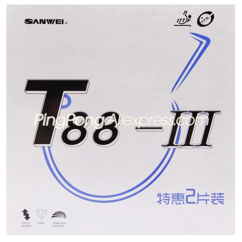 Original SANWEI T88-3 tenis de - Table Tennis Xiom Rubber reseña y precio