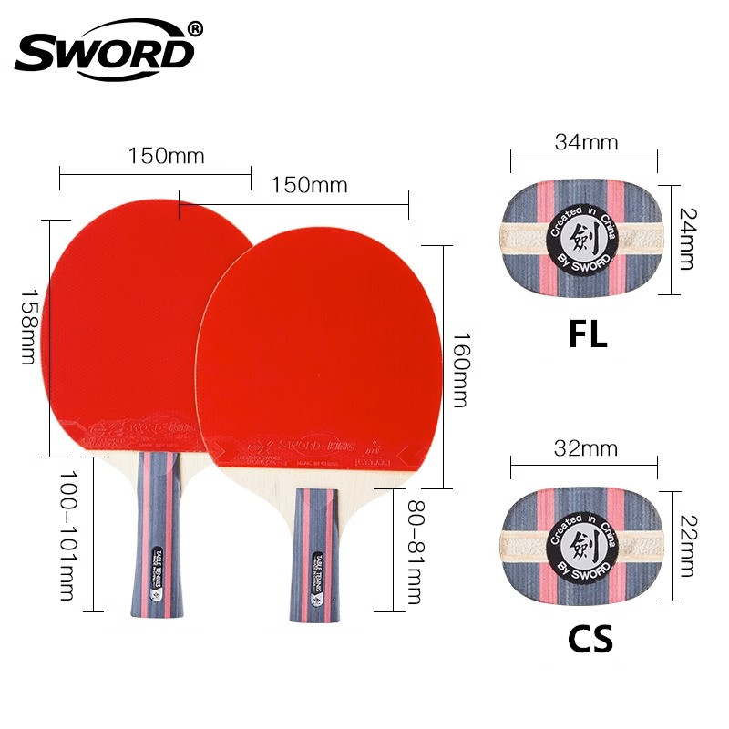 Raqueta de tenis de mesa SWORD - Table Tennis Grip Types reseña y precio